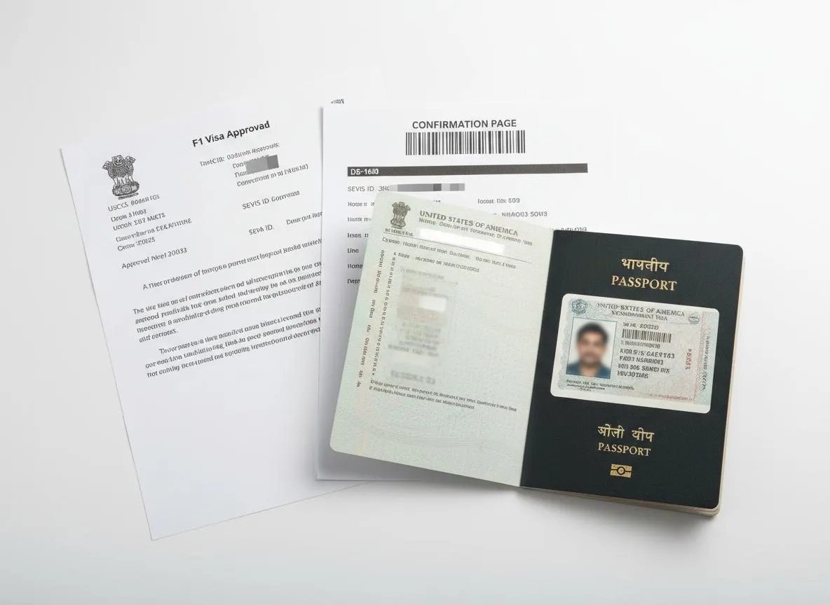 USA f1 visa approved, visa approval documents